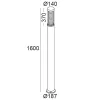 Maxima 385F3/NR8.X3-Small Poles - Bollard H. 1600 with anti-glare louvre