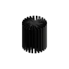Modular LED star heat sink, ø70mm, H 80mm, Black anodized