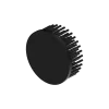 LED pin fin heat sink, ø80mm, H 30mm, Base 5mm, Black anodized