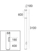 Siluro 318-...OLD4-Urban Lighting - Pole H. 3100 with opal diffuser
