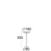 Stem Small Pole 350F1/WTAC-Small Poles - Small Pole H. 300 - LED DIRECT AC