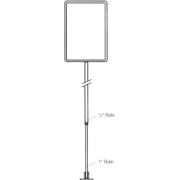 Individual tubular frame stand for island posts