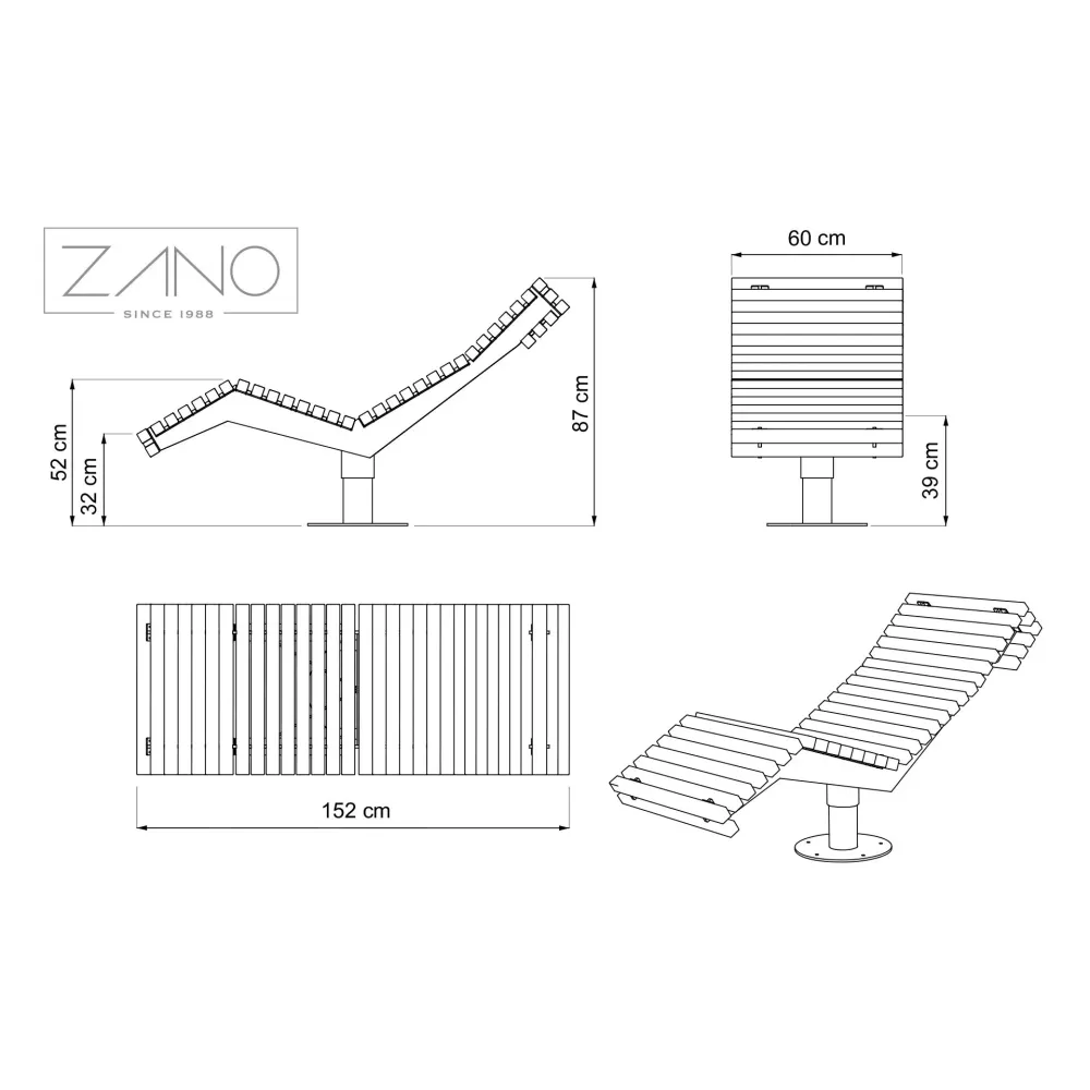 Swivel lounger Flash