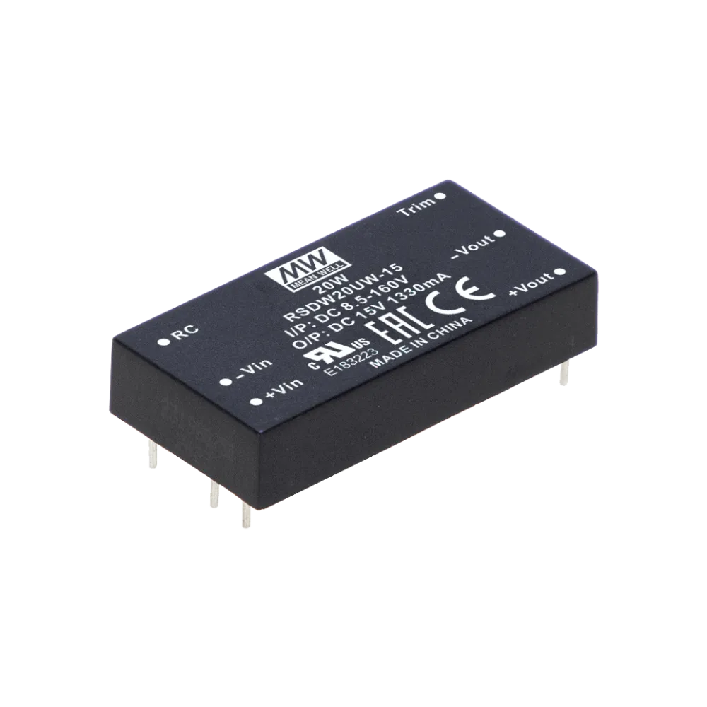 20W DC/DC-Converter, Input 8.5…160V, Output 5V/4A