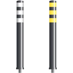 Flexible black or white barrier post 