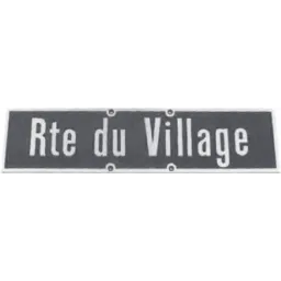 Street name plates made of cast aluminum