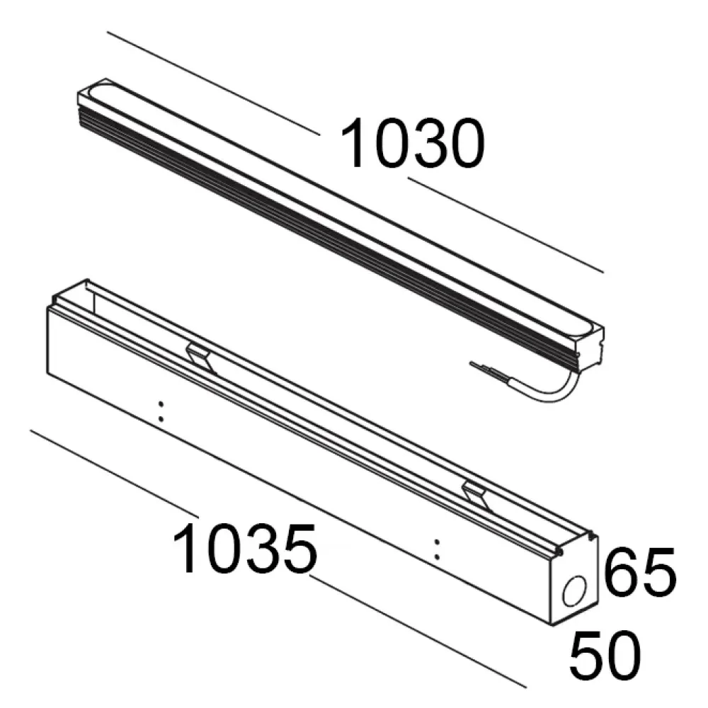 Matrix Mini Recessed 2813R/NPRCWB-Ground Recessed - Recessed with Lens L. 1030 - Remote driver 24Vdc
