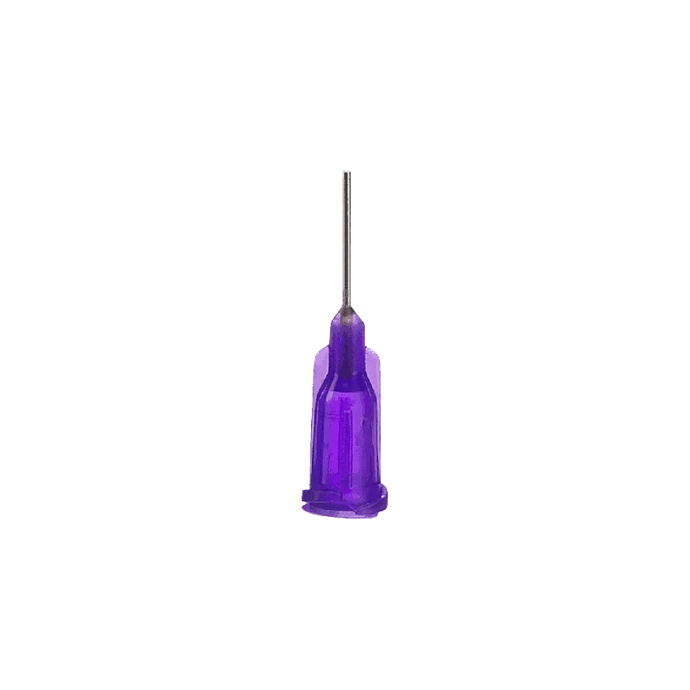 Dosing needles purple, 6.35 mm, 21 Gauge (50 pcs)
