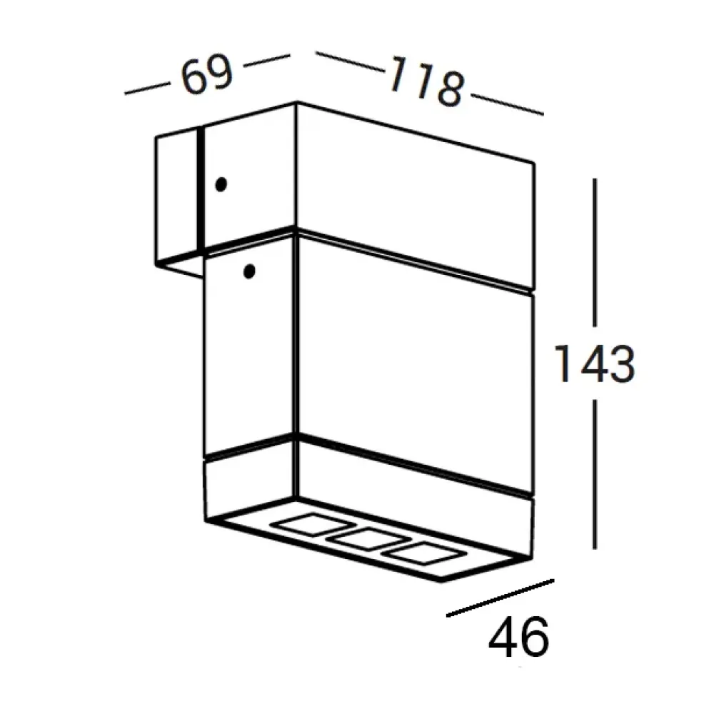 Modo Wall 601W1/HP70NB-Wall - Module Single Emission