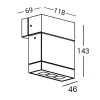 Modo Wall 601W1/HP70NB-Wall - Module Single Emission