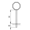 STOP sign with post (160/230 cm)