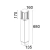 Orion One 454F0/NR50PO-Small Poles - Bollard 4 Ways H. 680