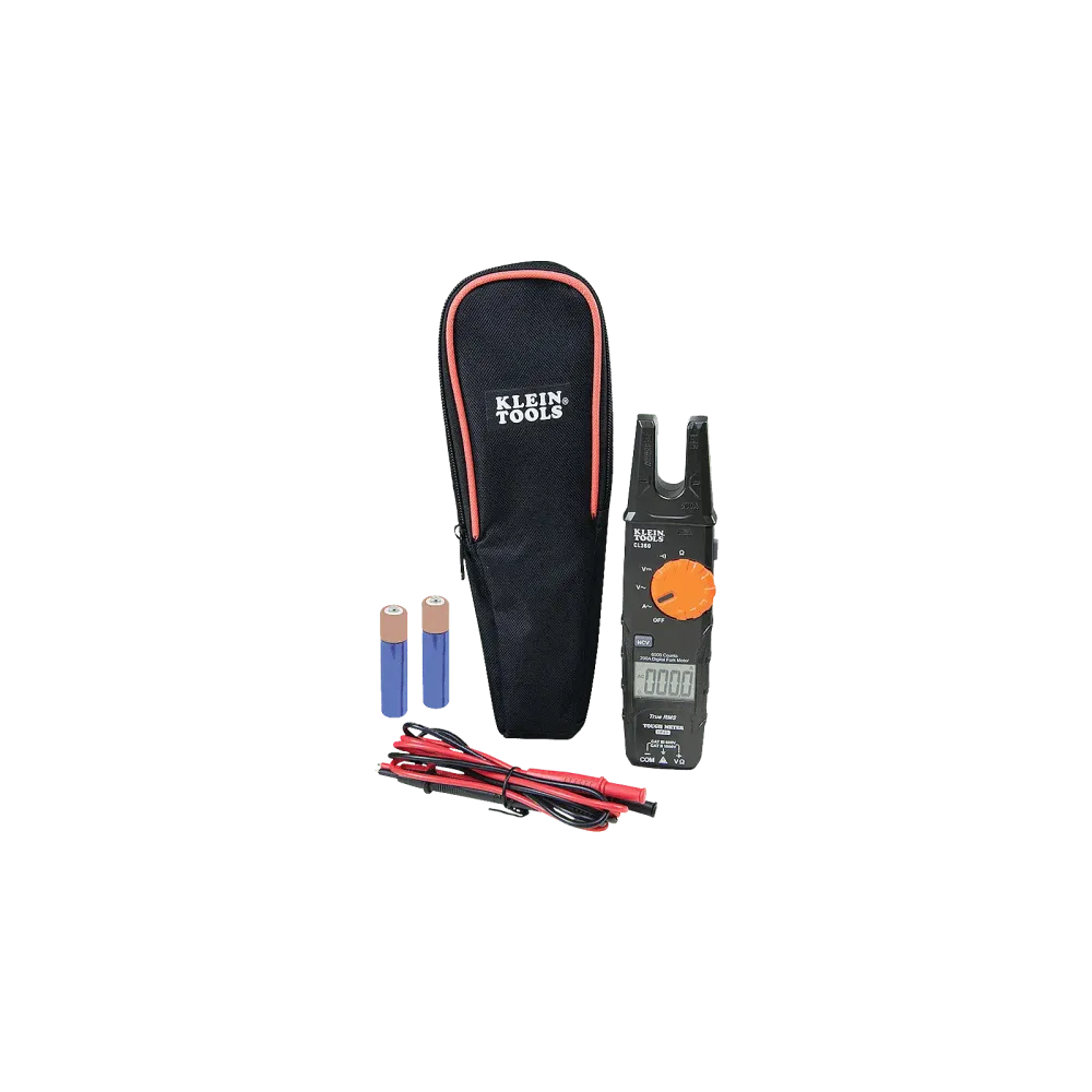 Electrical tester, fork current clamp, auto AC measuring range selection, 200 A
