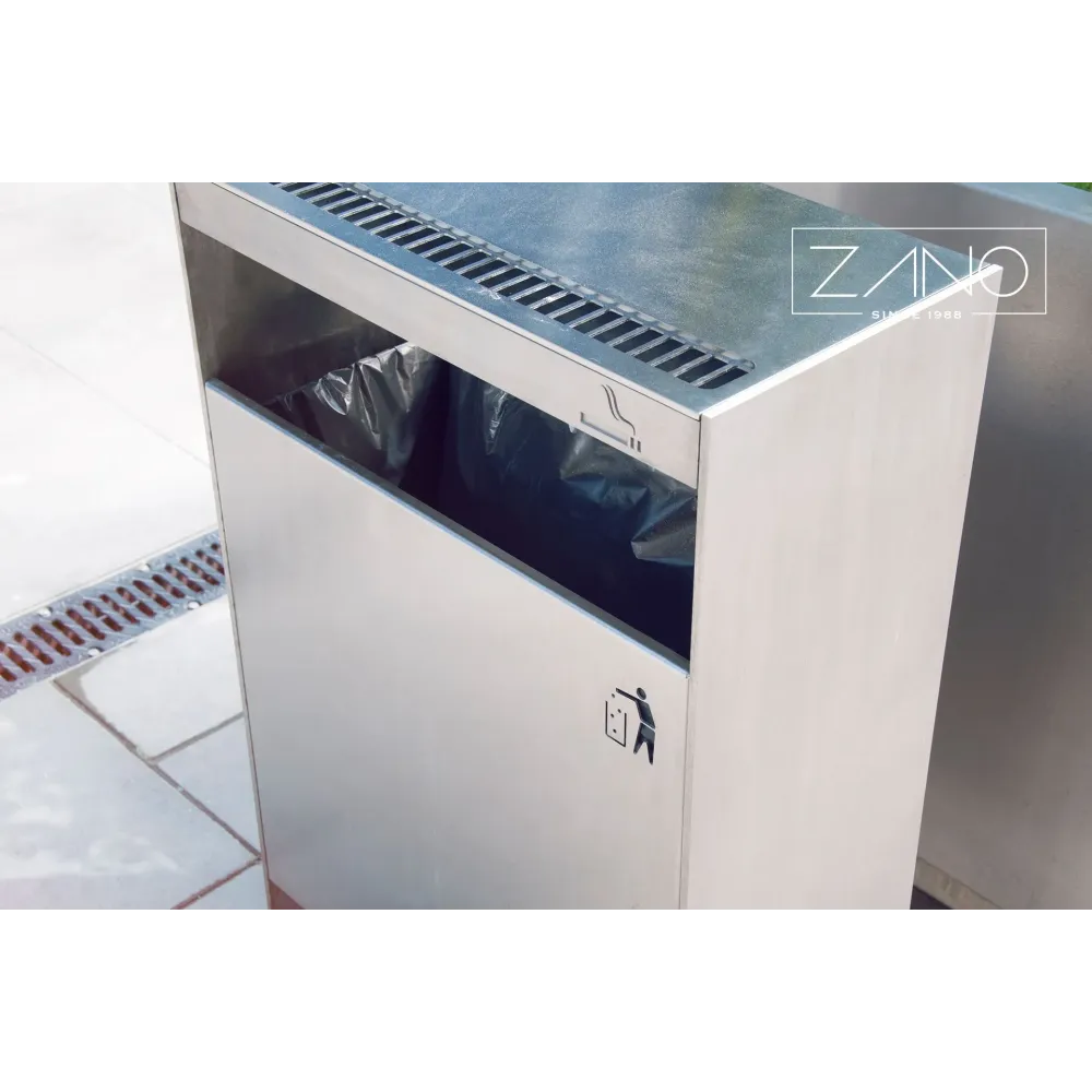 Litter bin with ashtray Simple