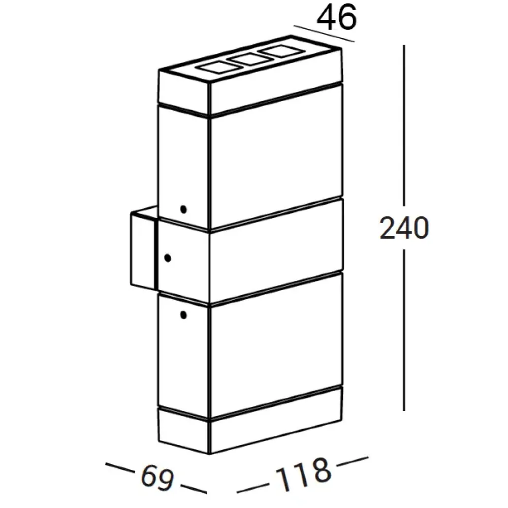 Modo Wall 602W1/NP70NW-Wall - Double Module Double Emission