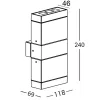 Modo Wall 602W1/NP70NW-Wall - Double Module Double Emission