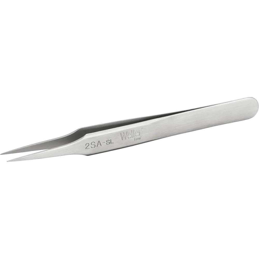 Precision tweezers with medium-pointed tips