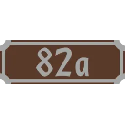 Rustica numero civico 280x100mm