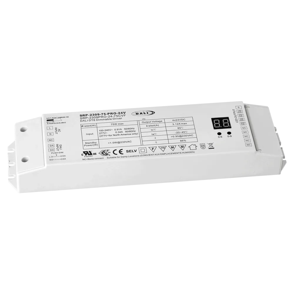75W DALI2 DT8, 4in1, LED DRIVER 24VDC