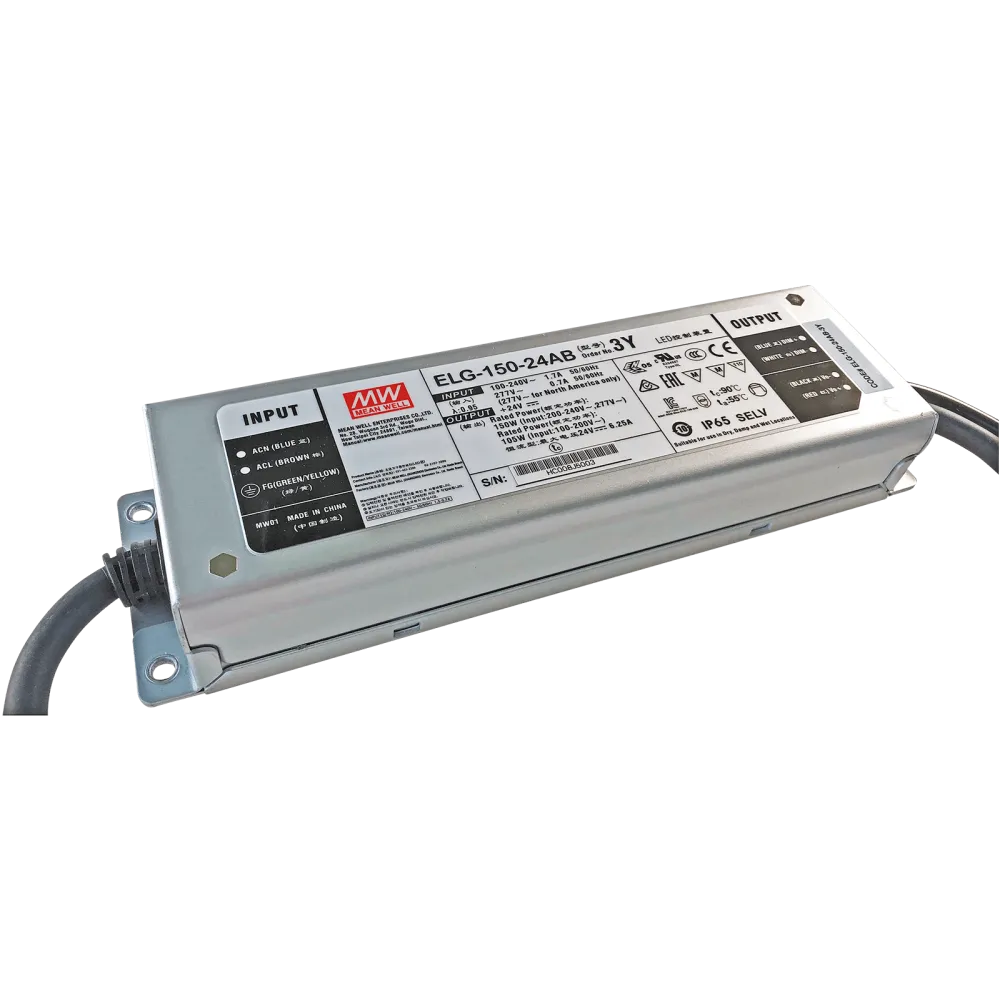 150W LED Driver CV+CC 24V/6.25A, 3in1 Dimming + Vo/Io adjustable