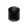 Modular LED star heat sink, ø86mm, H 80mm, Black anodized