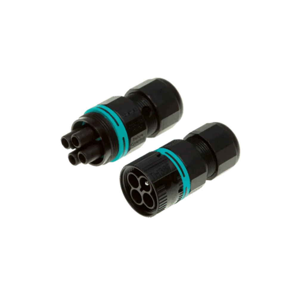 Mini Circular Connector Set , 4p, Plug&Socket, Screw, Wire Protection, D6-12mm, IP66/IP68