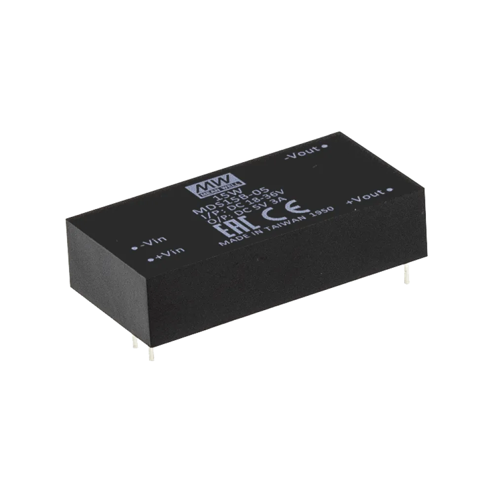 15W DC/DC-Converter, Input 9…18V, Output 24V/0.625A