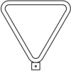 Triangular (priority sign) tubular frame for coupling piece RoWi-Connect