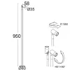 Bloom Mini Bollard 5000F3/WRRCMB-Small Poles - Adjustable Small Pole H. 950 - Remote driver 24Vdc