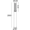 Maxima One 375F1/WR8.PT-Urban Lighting - Pole H. 2000 with louvre