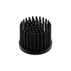 LED pin fin heat sink, ø40mm, H 30mm, Base 5mm, Black anodized