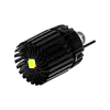 Modular LED star heat sink, ø134mm, H 100mm, Black anodized