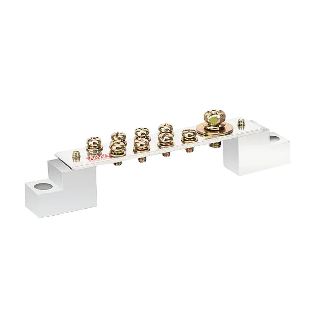 Earthing bar with insulator, 250A, number of poles: 9