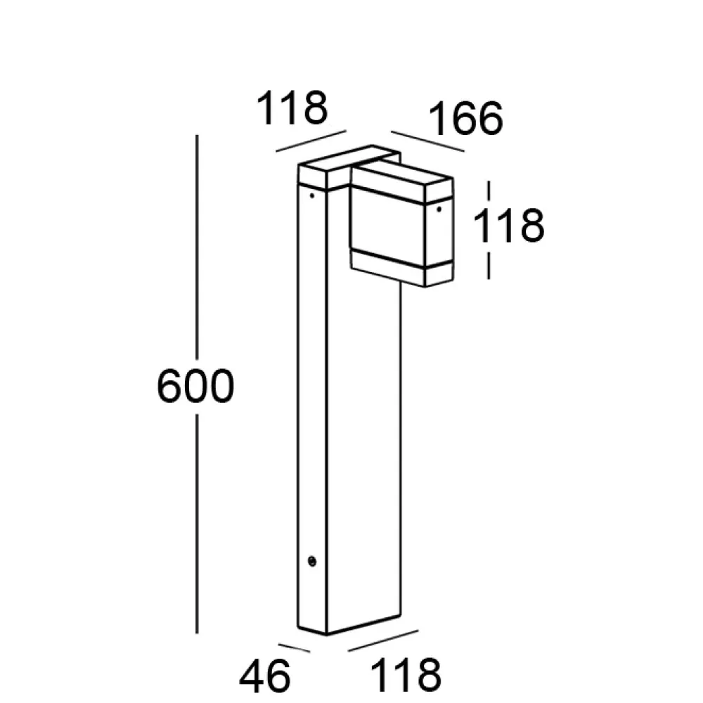 Modo Bollard 603F1/HP70BB-Small Poles - Bollard Single Emission H. 600