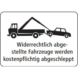 Widerrechtlich abgestellte Fahrzeuge werden kostenpflichtig abgeschleppt