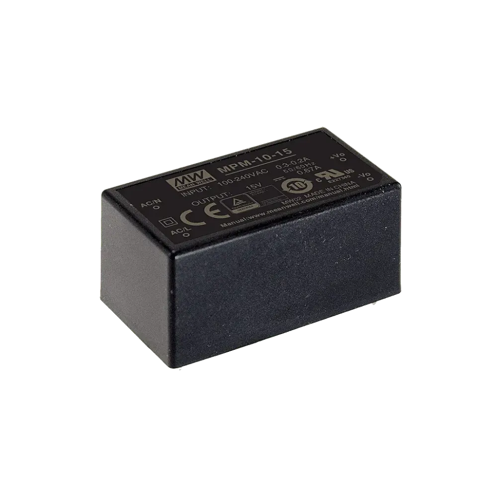 10W medical AC/DC power supply unit, PCB mounting, 5V/2A