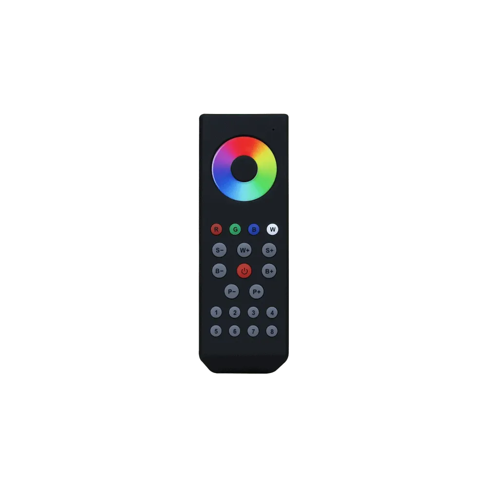 Wireless remote control, RGBW, black, 8 zones