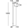 Modo Bollard 603F2/WP70A2-Small Poles - Bollard Single Emission H. 1000