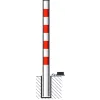 Barrier post painted white without rings