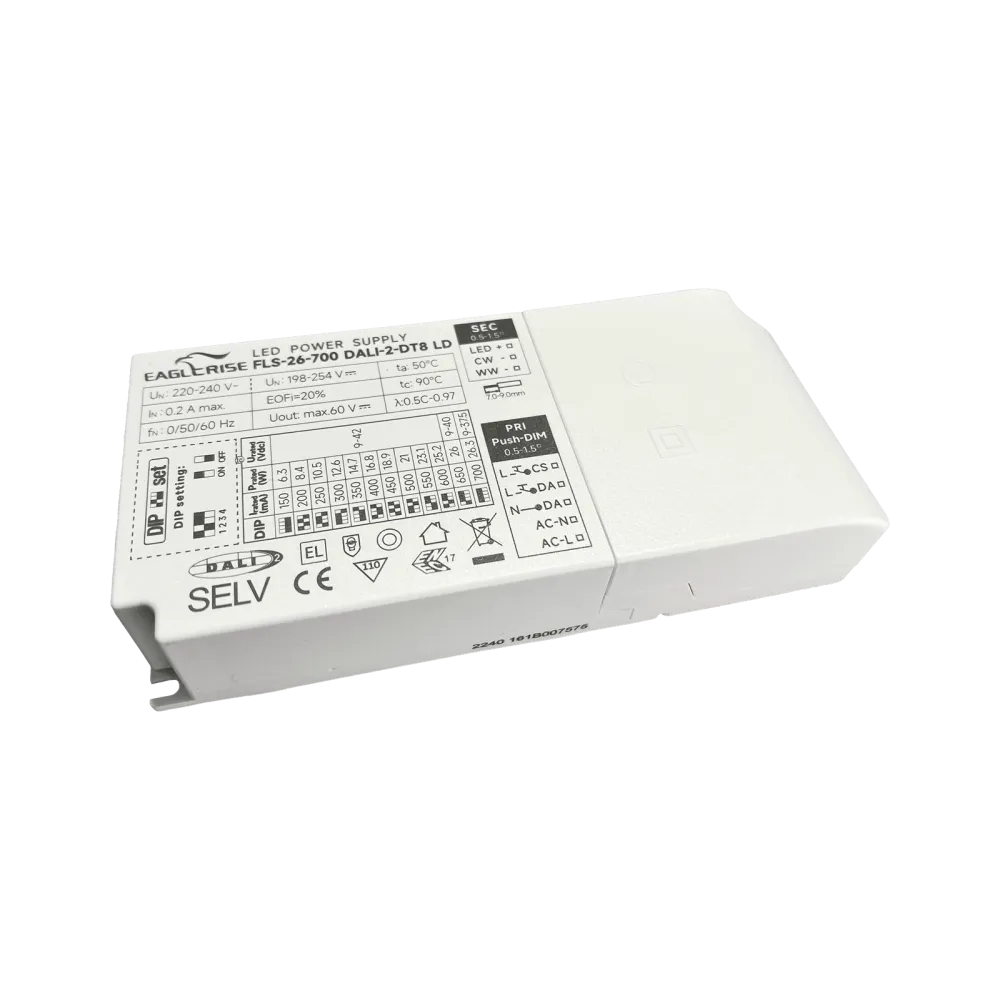 26W Tunable White LED Driver Constant Current 150-700mA, 9-42Vdc, DALI DT8