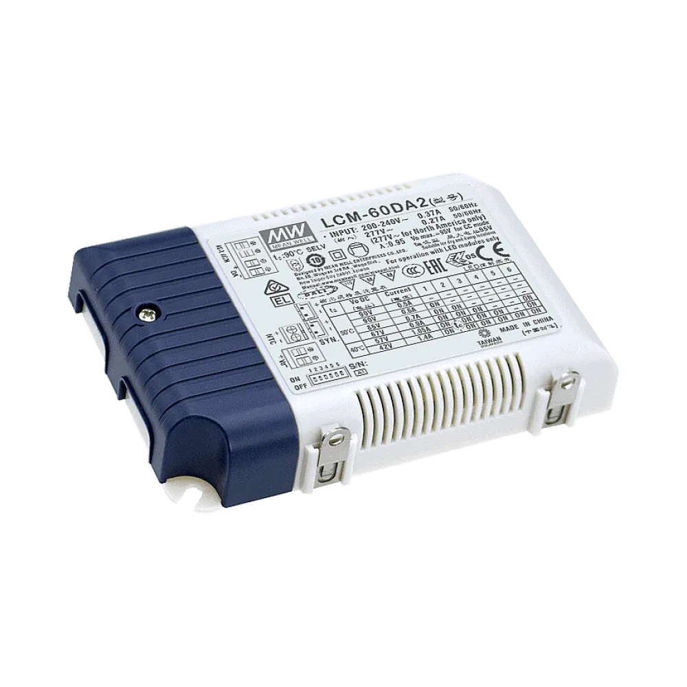 60W LED Driver CC 500/600/700/900/1050/1400mA, DALI2