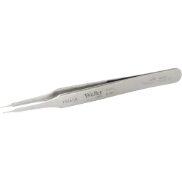 SMD tweezers angled 45° with fine tips for vertical application.