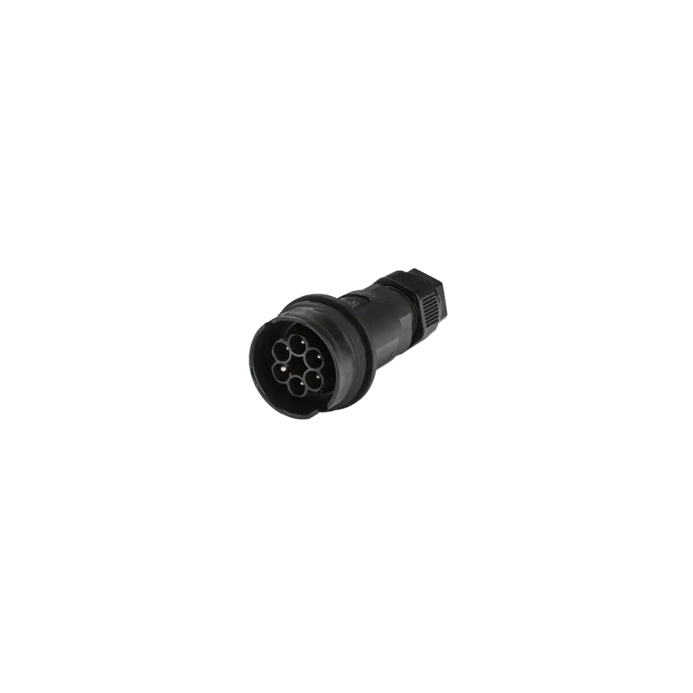 Mini circular connector THB408, plug, 5P, screw, D7-13.5, IP68/IP69