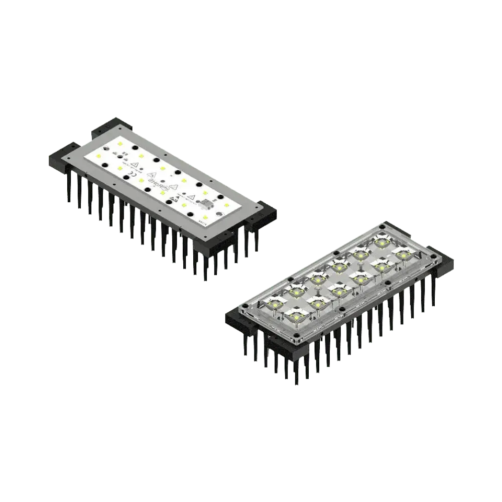 Rectangular Pin Fin LED cooler for 2×6 LED modules