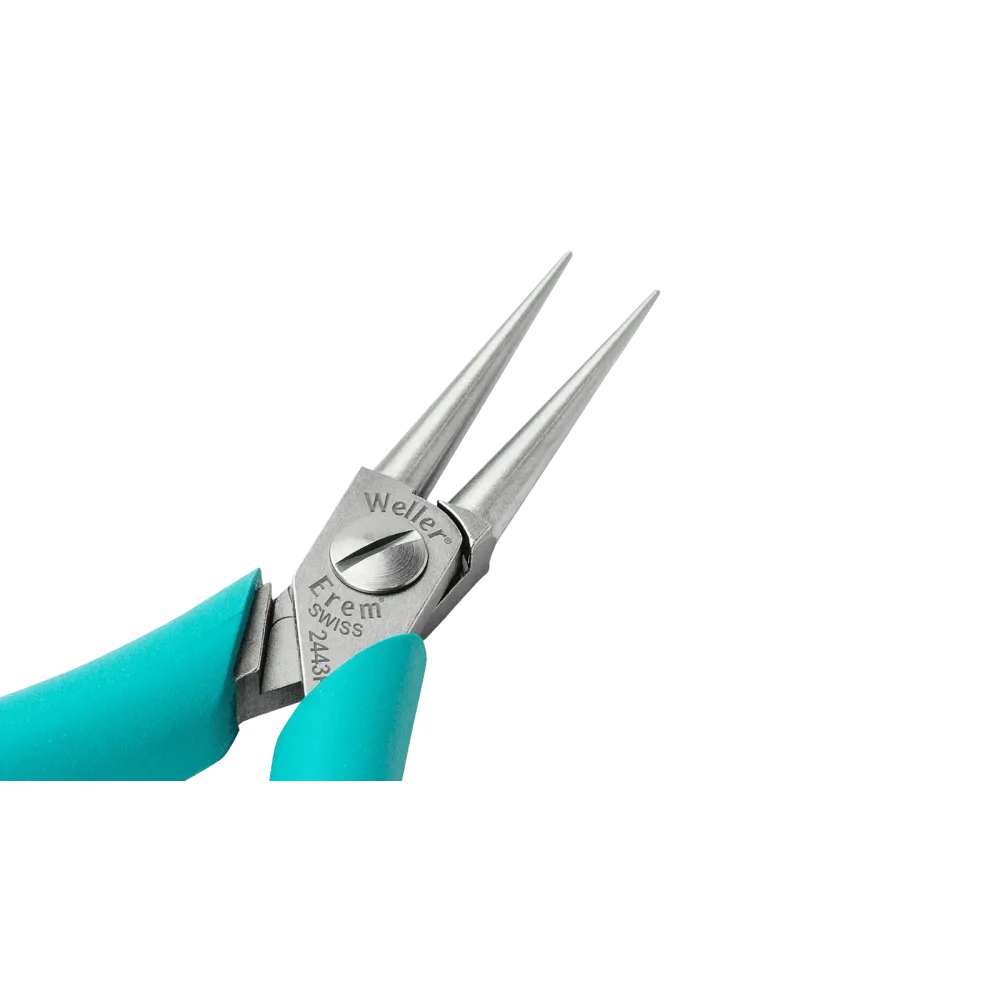 Round nose pliers with very precise, fine jaws