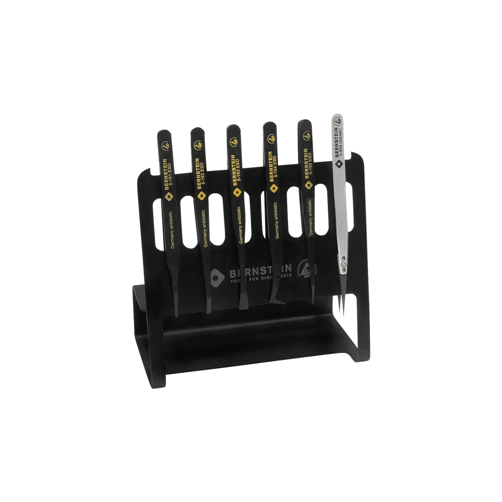 ESD plastic precision tweezers set VARIO 6 pcs.