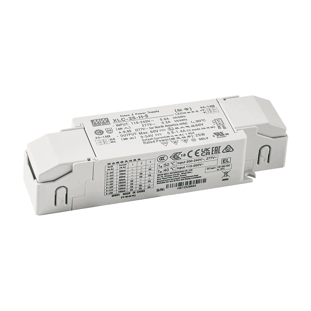 25W LED driver 300mA to 1050mA/9V…54V, DALI2, Independent, NFC