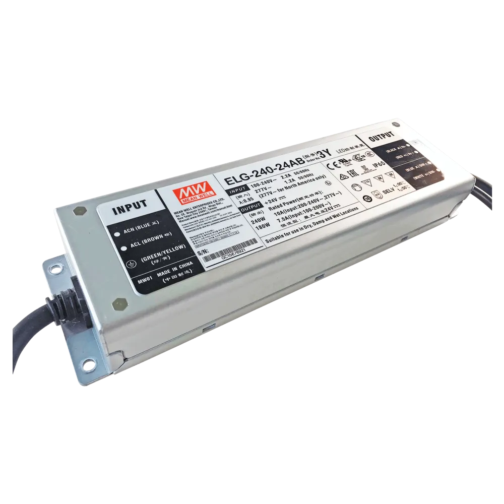 240W LED Driver CV+CC 24V/10A, 3in1 Dimming + Vo/Io adjustable