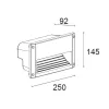Square Recessed 2950R/ND3.PR-Wall Recessed - Wall recessed DALI rectangular window - Built-in driver