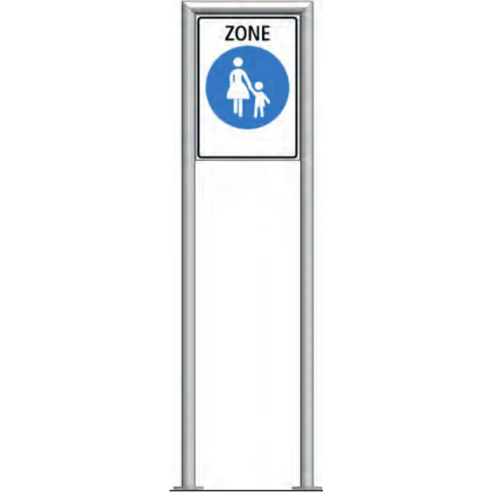 Zone signage stele type 